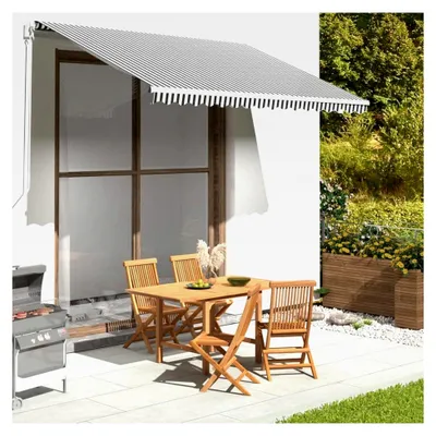 Produktbild von Markisenbespannung Anthrazit und Weiß | UV-beständig 330x245cm | Markisen und Sonnenschutz für Terrasse und Garten