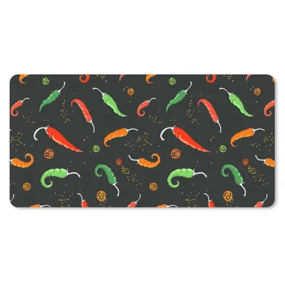Produktbild von MuchoWow® Mauspad Mousepad Paprika - Muster - Saatgut 60x30 cm - Mousepads - Maus Mat - Pad - Mausunterlage - Nachhaltig