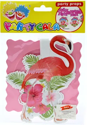 Produktbild von Flamingo Girlande Geburtstag 150cm - Rosa Party Banner Dekoration Sommerfest Deko