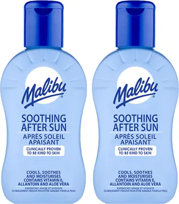Image de Lotion après-soleil Malibu Baume après-soleil 100 ml x 2 pièces