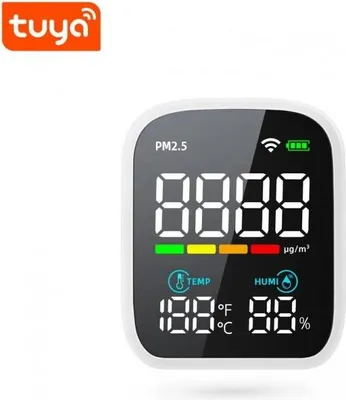 Produktbild von Intelligenter Luftqualitätsmonitor - WiFi, Tuya Smart Life, PM2.5, Temperatur- und Feuchtigkeitsmessung