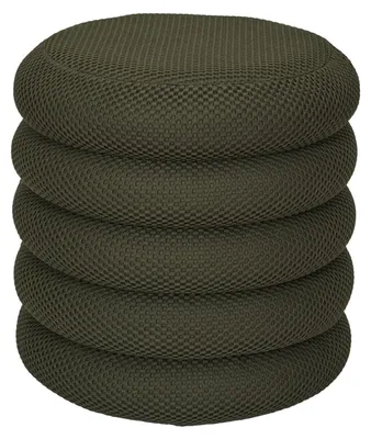 Produktbild von Fushocker/Hocker Freya - Stoff - dunkelgrun - mit Ablage - D37 x H44 cm - Beistellstuhl