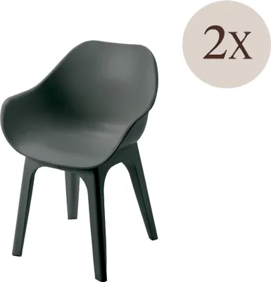 Produktbild von Oakahalla – Outdoor-Stuhl, Anthrazit, 2 Stühle Italy