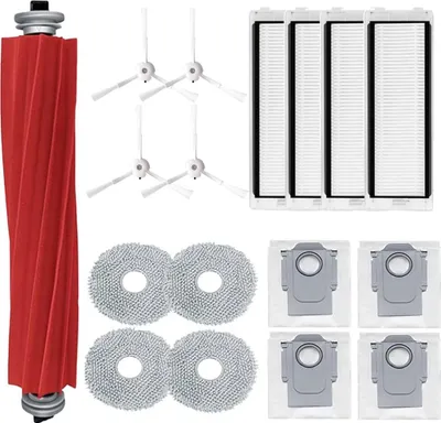 Produktbild von 17-teiliges Zubehör-Set, Ersatz für Roborock Q Revo für Roborock P10 Roboter-Staubsauger, Hauptbürste, Wischtuch, Staubbeutel, Hepa-Filter, Seitenbürste
