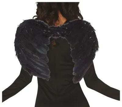 Immagine prodotto di Black Angel ali di piume nere, 50 cm