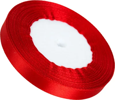 Image de Ruban de satin 6 mm - Rouge - 32 mètres