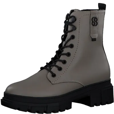 Produktbild von s.Oliver Damen Stiefeletten ohne Absatz zum Schnüren Vegan, Braun (Taupe), 37 EU