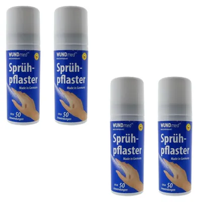 Produktbild von 1/2/3/4/5/6/12  Wundmed Sprühpflaster Pflasterspray Pflaster Verband Sprühverband 4 Dosen