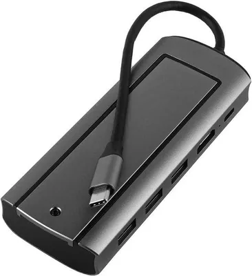 Obrázek produktu pro Kryt pro SSD M.2 s podporou rozhraní SATA a NVMe, rozbočovač USB 5 v 1 s výstupem HDMI a porty USB 3.0, port USB-C.