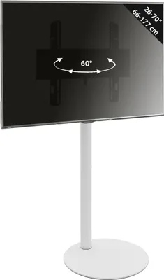 Immagine prodotto di Supporto TV 32-70 pollici | VESA max. 600x400 a 40 kg | Supporto TV rotondo in alluminio | Supporto per pavimento TV Dimensioni circa. H. 100 x W. 55 x D. 45 cm | Supporto TV Cirla