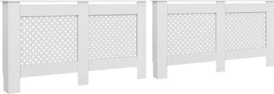 Produktbild von Heizkörperverkleidungen 2 Stk. Weiß 152 x 19 x 81,5 cm MDF , Klima- & Heizgeräte Zubehör Design 2024