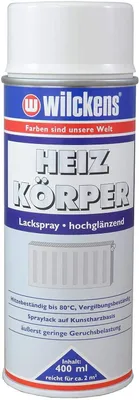 Obrázek produktu pro Bílá polomatná barva na topení ve spreji WILCKENS Heizkoerper Lackspray 400 ml