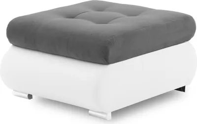 Produktbild von Pouffe-Fußhocker mit stauraum, wohnzimmer sitzhocker TOKIO X Dunkelgrau&Weiß