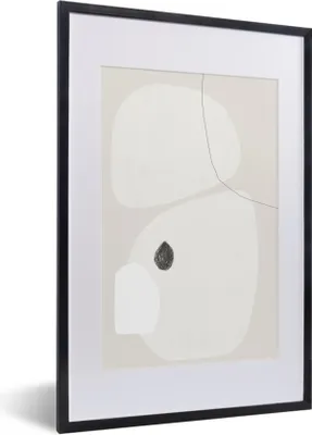 Produktbild von MuchoWow® Gerahmtes Poster Pastell - Minimalismus - Gestaltung 40x60 cm - Poster mit Schwarzem Bilderrahmen Wandposter Rahmen Foto Bilder - Poster in Rahmen