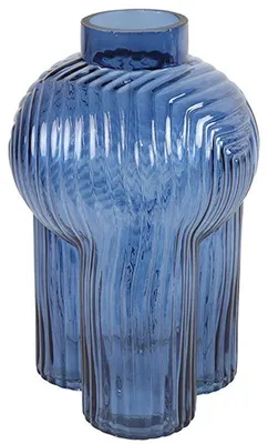 Immagine prodotto di Vaso Countryfield in vetro moderno blu scuro 30cm decorazione