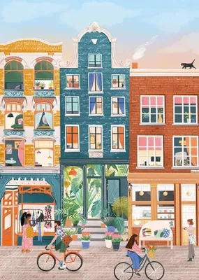 Produktbild von Bluebird Pieces & Peace - Puzzle Nine Streets, Amsterdam - 500 dielov