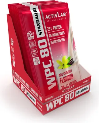 Immagine prodotto di Activlab WPC 80 Bustina standard da 30 g di proteine del siero di latte concentrate al gusto di vaniglia