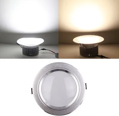 Image de 12W LED Down Light Non-variable Ventilateur de plafond AC85-265V + pilote - Blanc