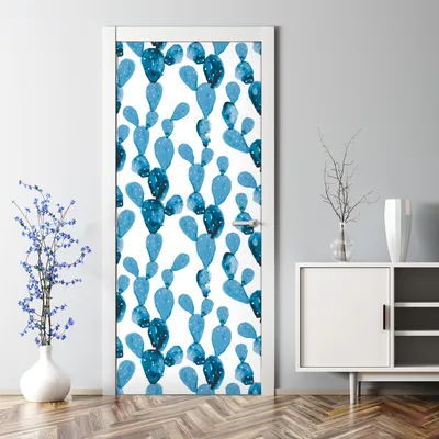 Produktbild von Dekorative Tür Wandaufkleber Wandtattoo selbstklebend Klebefolie dekoration Aquarell Blumen 70 x 200 cm