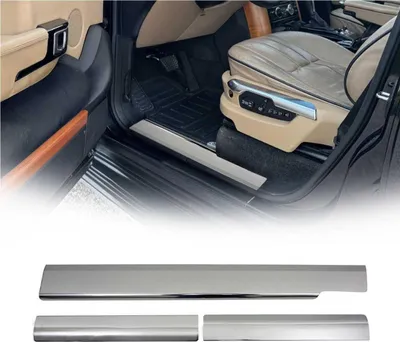 Image de Seuils de porte pour Range Rover L322 2002-2012 Acier inoxydable Argent 4x