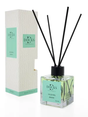 Produktbild von DOCKS Raumduft Diffuser mit Stäbchen – Verschiedene Düfte zur Wahl, 110ml Jasmin