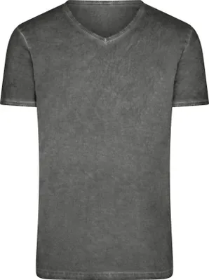 Produktbild von Trendiges T-Shirt mit V-Ausschnitt graphite, Gr. S
