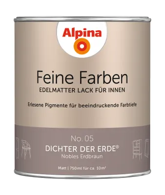 Produktbild von Alpina Feine Farben Lack Dichter der Erde nobles erdbraun 750 ml