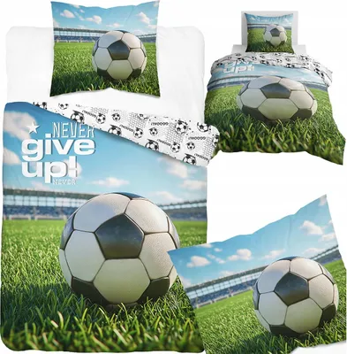 Obrázok produktu pre Bavlna svieti v tme Sada posteľnej bielizne Futbal 160x200 cm 100% bavlna FLUO