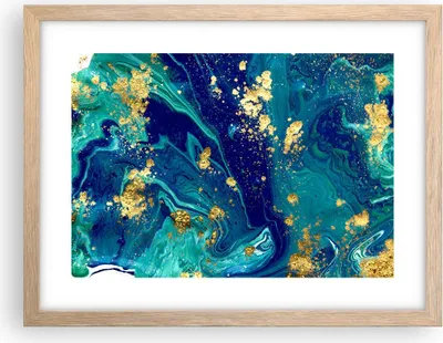 Produktbild von Gerahmtes Poster - Rahmen in heller Eiche - Abstraktion modern - 40x30 cm - Wand Bild - Wanddeko - Wandbilder - Wandposter - Bilderrahmen - Bilder - Kunstdruck - Wandbild - P2NAA40x30-3831