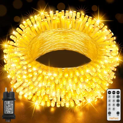 Lichterkette 15 m, 150 LEDs, warmweiß, IP44, 8 Modi, Timer
