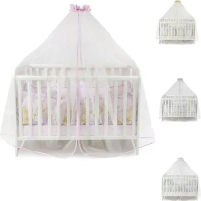 Produktbild von Lorelli Babybetthimmel, Baldachin 480 x 150 cm Insektenschutz Babybett Laufstall rosa