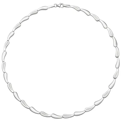 Produktbild von 5,3mm Collier Halskette 925 Silber rhodiniert & teilmattiert 45cm Halsschmuck