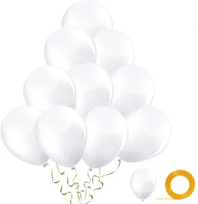 Image de Lot de 30 ballons en latex blancs de 30,5 cm pour la décoration