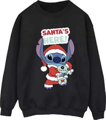 Produktbild von Disney - "Santa's Here" Sweatshirt für Damen BI23058 (S) (Schwarz)