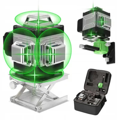 Produktbild von Laserwasserwaage 16 Linien 360° 4D Selbstnivellierend Grüner Laser Ip54
