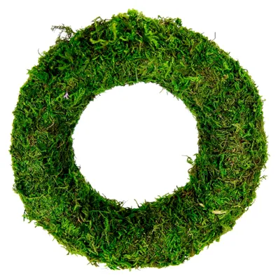 Produktbild von Weidenkranz mit Moos als dekorativer Blumenkranz
