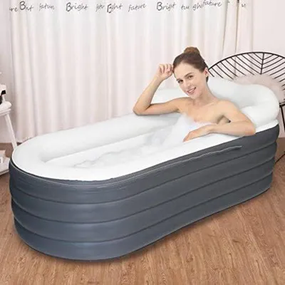 Immagine prodotto di Vasca da bagno pieghevole per adulti, marca Famanu - Vasca indipendente - Dimensioni: 168x76x68 cm - Colore: grigio scuro