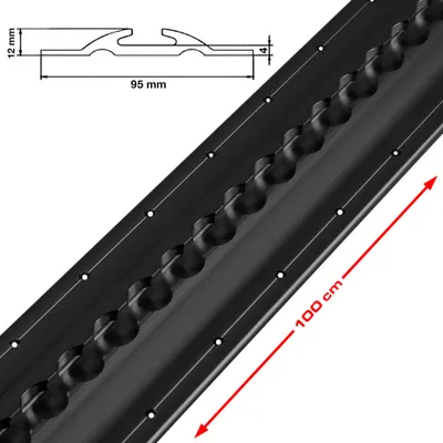 Produktbild von Airline Schiene, 100 cm, schwarz, extrabreit