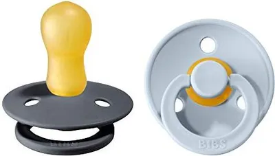Produktbild von BIBS 130223 Colour BABY BLUE & IRON 18M+ Latex-Schnuller, BPA-frei