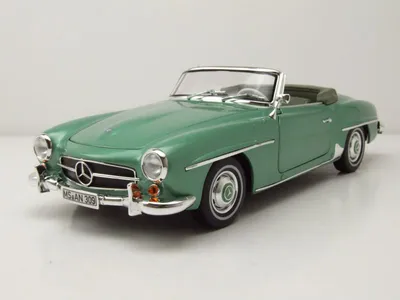 Produktbild von Mercedes 190 SL Cabrio 1957 hellgrün metallic Modellauto 1:18 Norev