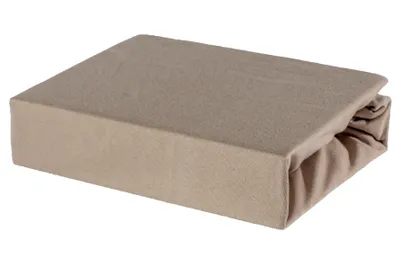 Produktbild von Bettlaken Spannbettlaken Laken aus Baumwolle 100% Jersey – 80x160 Cappuccino
