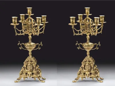 Immagine prodotto di Casa Padrino set portacandele barocco oro Ø 25 x H. 44 cm - Decorazione barocca