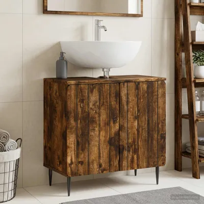Immagine prodotto di Maison Exclusive - Mobile lavabo ZWOLLE, finitura rovere fumé, dimensioni 59,5 x 31,5 x 59 cm