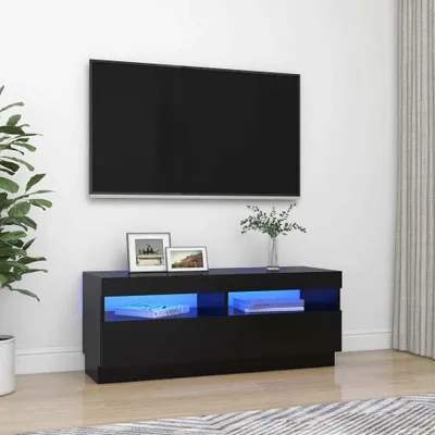 Produktbild von The Living Store TV-Schrank mit LED-Leuchten Schwarz 100x35x40 cm
