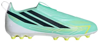 Productafbeelding van Voetbalschoenen Adidas F50 Hyperfast League "Pulse Mint / Night Navy / Solar Lemon" voor Kinderen