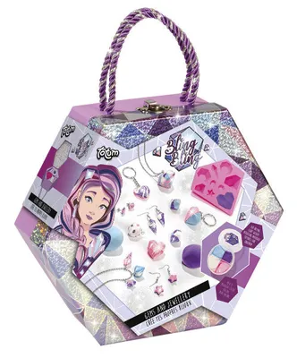 Produktbild von Totum Bling Bling Gems and Jewellery, Schmuck-Bastelset für Kinder, 6 Jahr(e), Mehrfarbig