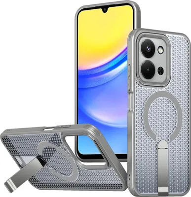 Image de Coque refroidissante pour Xiaomi Redmi 15C 5G / 4G Hybrid avec MagSafe & support Gris