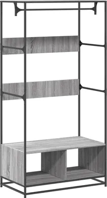 Produktbild von vidaXL Kleiderständer Grau Sonoma 90x50x180 cm Holzwerkstoff