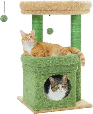 Produktbild von Kleine Katzentürme mit Sisal Überzug und Kratzpfahl für Innenkatten