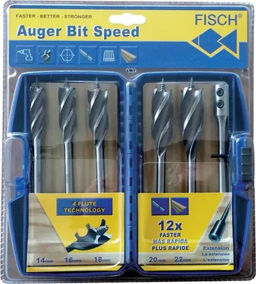 Produktbild von FISCH-Tools Schlangenbohrer-Satz Auger Bit Speed-Set 6-tlg.